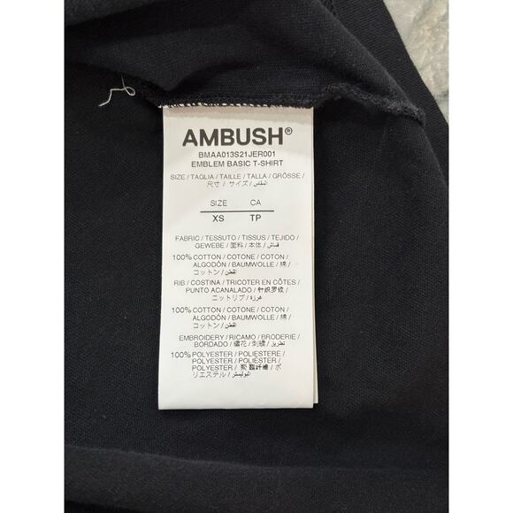 AMBUSH Emblem Basic T-Shirt Cotton Black XS - Picture 5 of 8